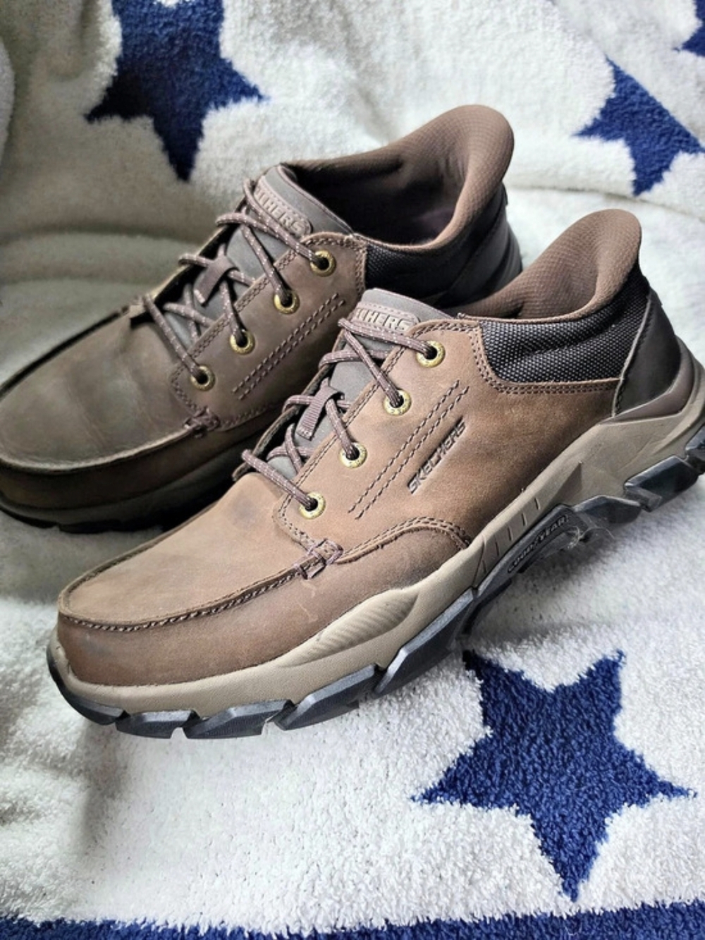 Skechers Men's Santoro-Serge Leather Shoe Brown US 10